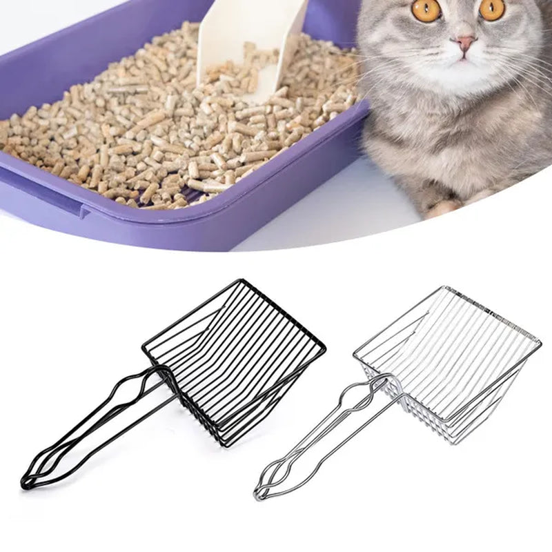 Cat Litter Scoop Stainless Steel Cat Litter Scooper Metal Mesh Sifter Shovel Cat Supplies