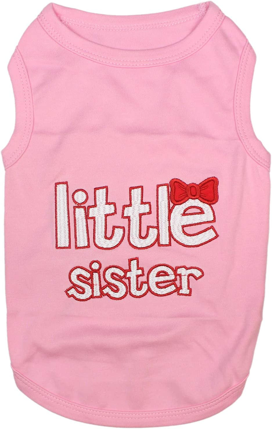 Dog Cat Clothes Tee Shirts Little Sister T-Shirt, M