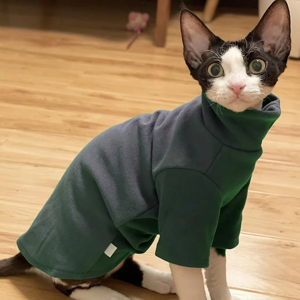 Sphynx Cat Clothes Self-Heating Warm Thermal Underwear Clothes for Cat Sphynx Devin Konnis Hairless Cat Clothes