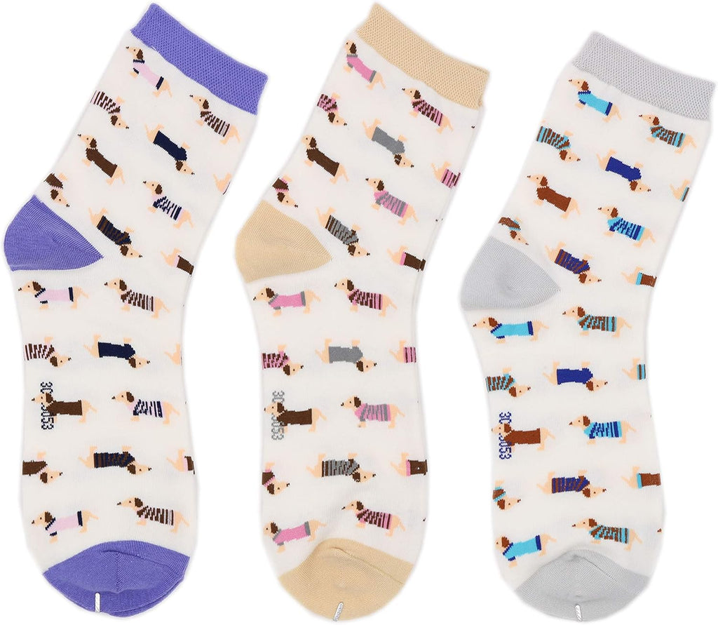 Women'S Haute Dachshund Dog Socks Casual Crew Socks Animal Cute Socks Gifts for Women