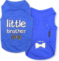 Dog Cat Clothes Tee Shirts Little Brother T-Shirt, XL