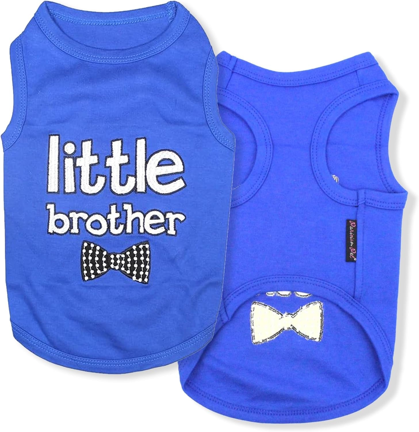 Dog Cat Clothes Tee Shirts Little Brother T-Shirt, XL