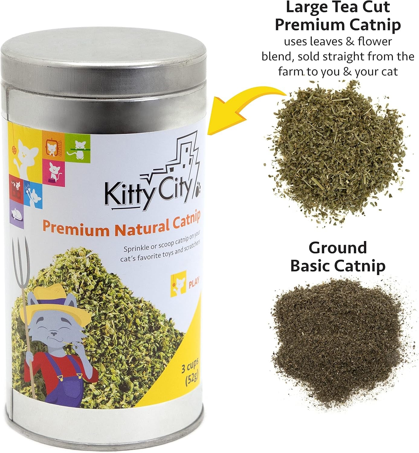 Cat Premium Natural Catnip Collection, Catnip Tin