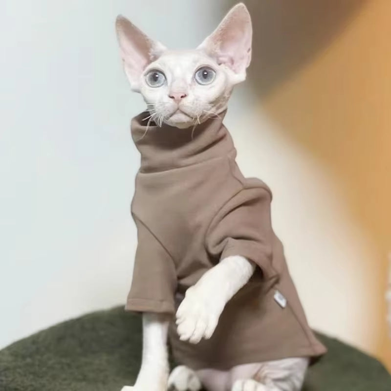 Sphynx Cat Clothes Self-Heating Warm Thermal Underwear Clothes for Cat Sphynx Devin Konnis Hairless Cat Clothes