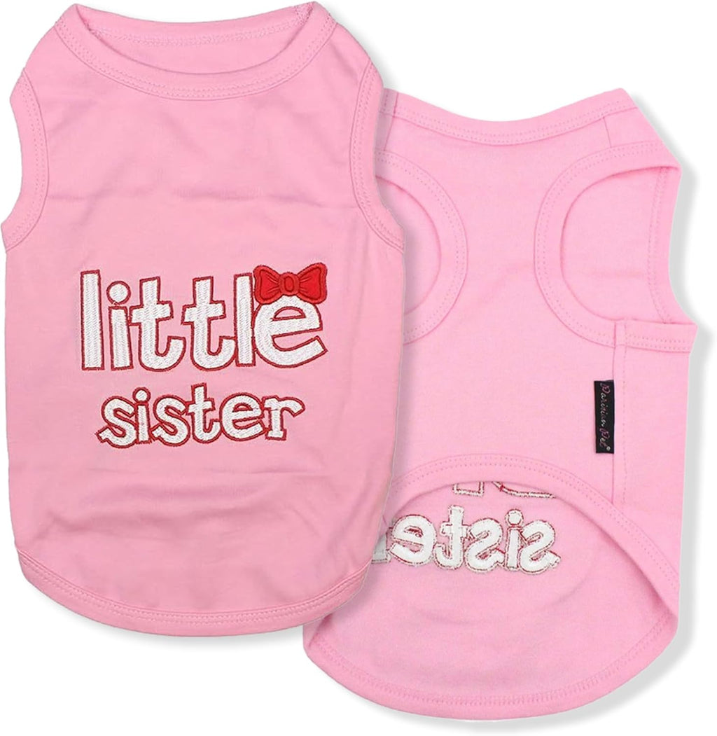 Dog Cat Clothes Tee Shirts Little Sister T-Shirt, 3XL